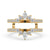 Enhancer wedding band with pear and round cut stones.
