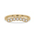 Curved Wedding Band made with round rose cut band and shared prong wedding band style.
