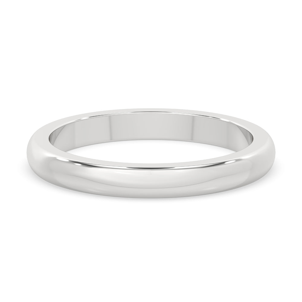 A stunning white gold wedding band with a sleek and modern design.
