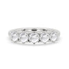 Rose cut diamond band in white gold.
