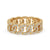 Chain Wedding Band with round cut diamonds in yellow gold.
