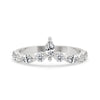Curved Wedding Band designed with marquise and round cut lab grown diamonds.
