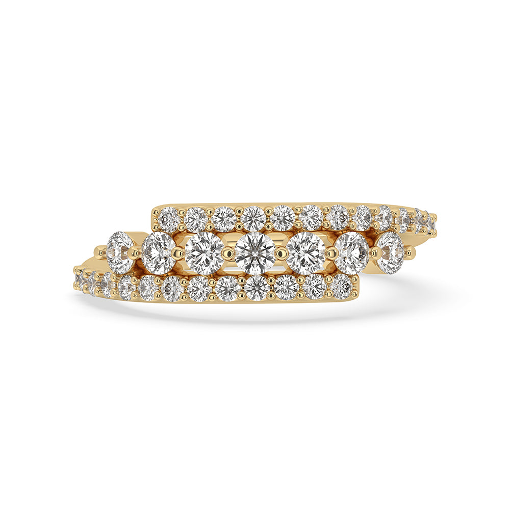 3 Row Pave Diamond Band designed for everyday or bridal wear.
