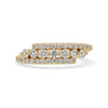 3 Row Pave Diamond Band designed for everyday or bridal wear.
