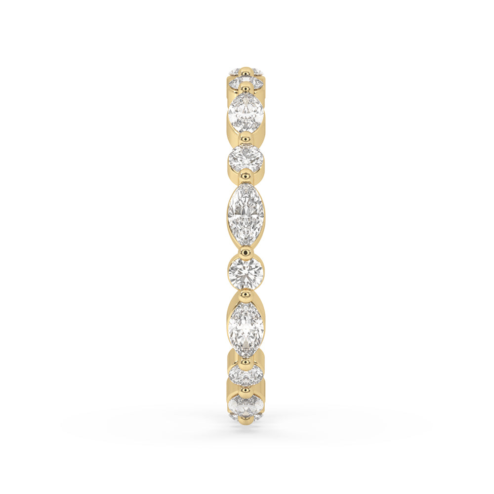Beautiful round diamond wedding band for every occasion.

