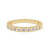 Yellow Gold Diamond Wedding Band crafted with round cut diamond band in eternity wedding band style.
