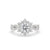 Halo cluster ring with sparkling diamonds in a unique setting.