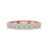 7 Stone Diamond Band designed with round cut diamond band and half eternity band.
