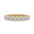 Yellow Gold Wedding Band crafted with round cut diamonds in full eternity style.
