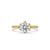 Gold solitaire engagement ring with a stunning diamond.
