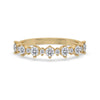 Yellow Gold Eternity Band made with round cut lab grown diamonds.
