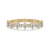 Yellow Gold Eternity Band made with round cut lab grown diamonds.
