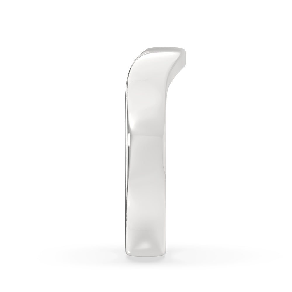 Curvy wedding band designed with gentle wave detailing.
