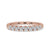 Marquise Cut Wedding Band styled in half eternity band with rose gold band finish.
