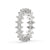 Shared prong band with round diamonds in a round diamond band setting.
