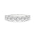 7 Stone Wedding Band with round rose cut diamonds in white gold.
