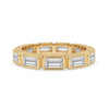 Bezel Set Diamond Band crafted in yellow gold band with a modern east to west band layout.
