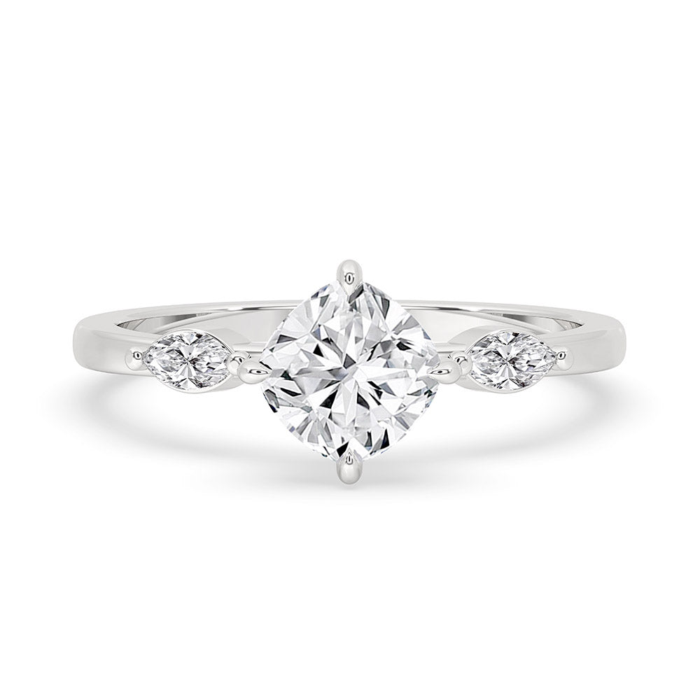 White Gold Engagement Ring with a classic setting for modern style
