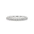 Round diamond wedding band in white gold with elegant design.
