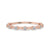 Rose Gold Wedding Band paired with round cut diamond band and distance pave band.

