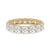 Cushion Cut Diamond Band with full eternity design in yellow gold.
