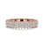 Shared Prong Wedding Band with marquise and round cut diamonds in rose gold.
