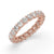 Distance Pave band with a stunning rose gold band for elegance.
