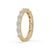 Baguette diamond wedding band in yellow gold for a timeless look.
