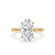 Moval engagement ring with a stunning lab-grown diamond.