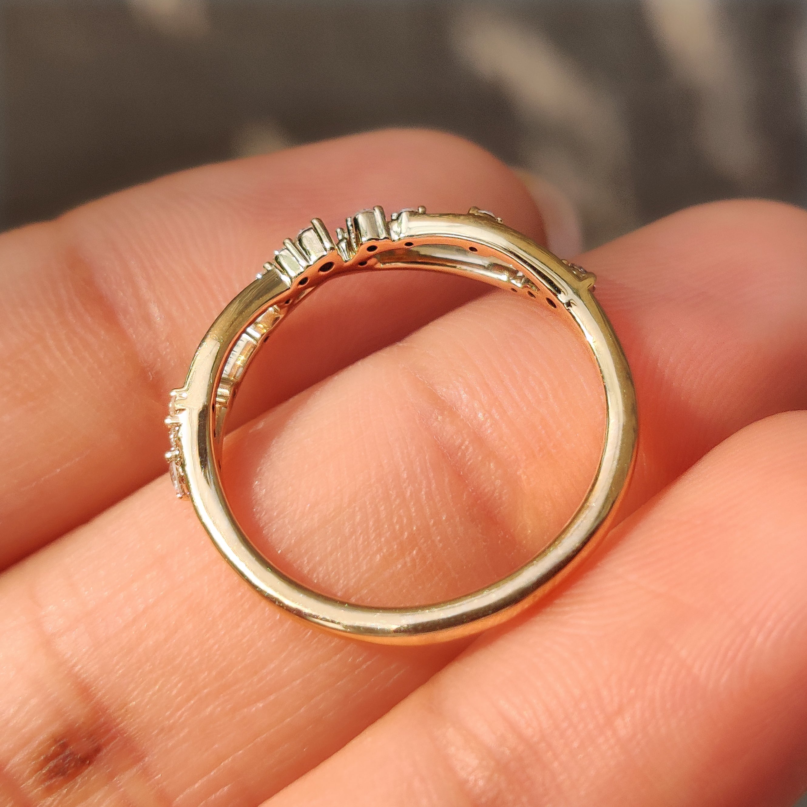 Round diamond half eternity band by Carat Diamonds.
