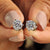 Round Diamond Stud Earrings In White Gold