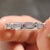Moissanite baguette band with full eternity wedding band.