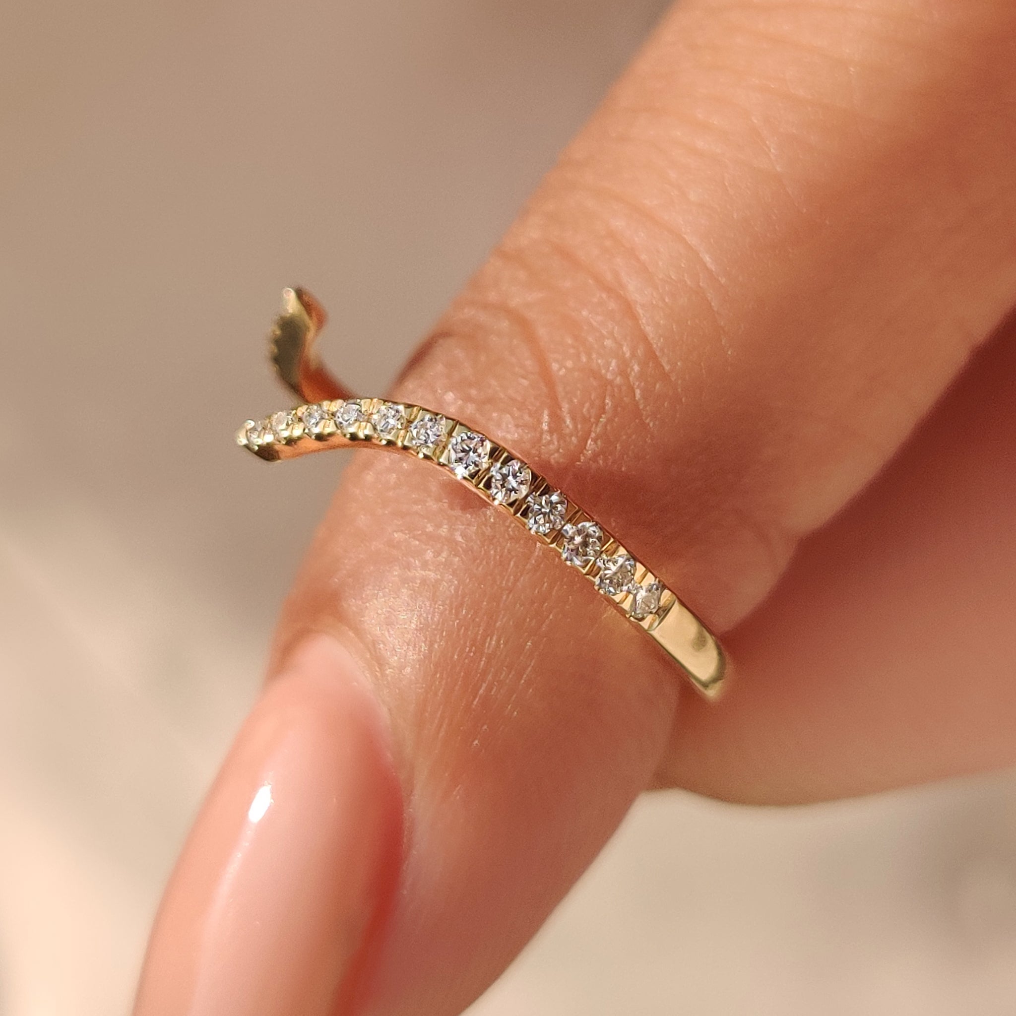 Half eternity open gap wedding band by Carat Diamonds
