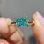 This radiant cut engagement ring shines with bold brilliance.