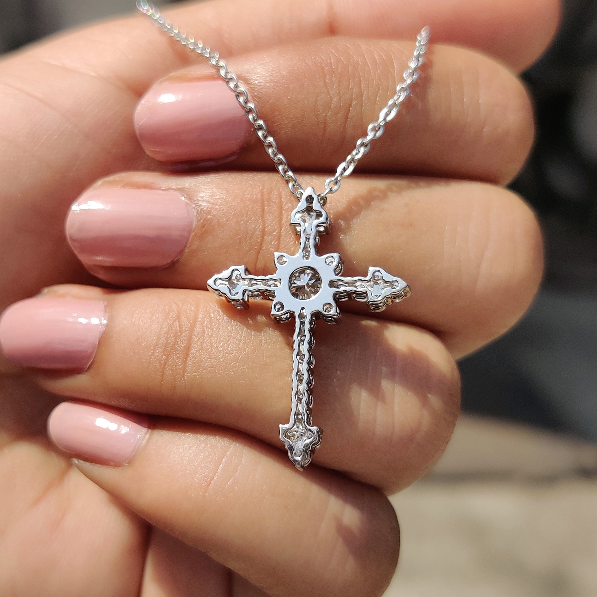 Prong set pendant featured in round cut pendant and Wedding Pendant styles.
