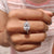 Oval engagement ring with a 4 prong setting.