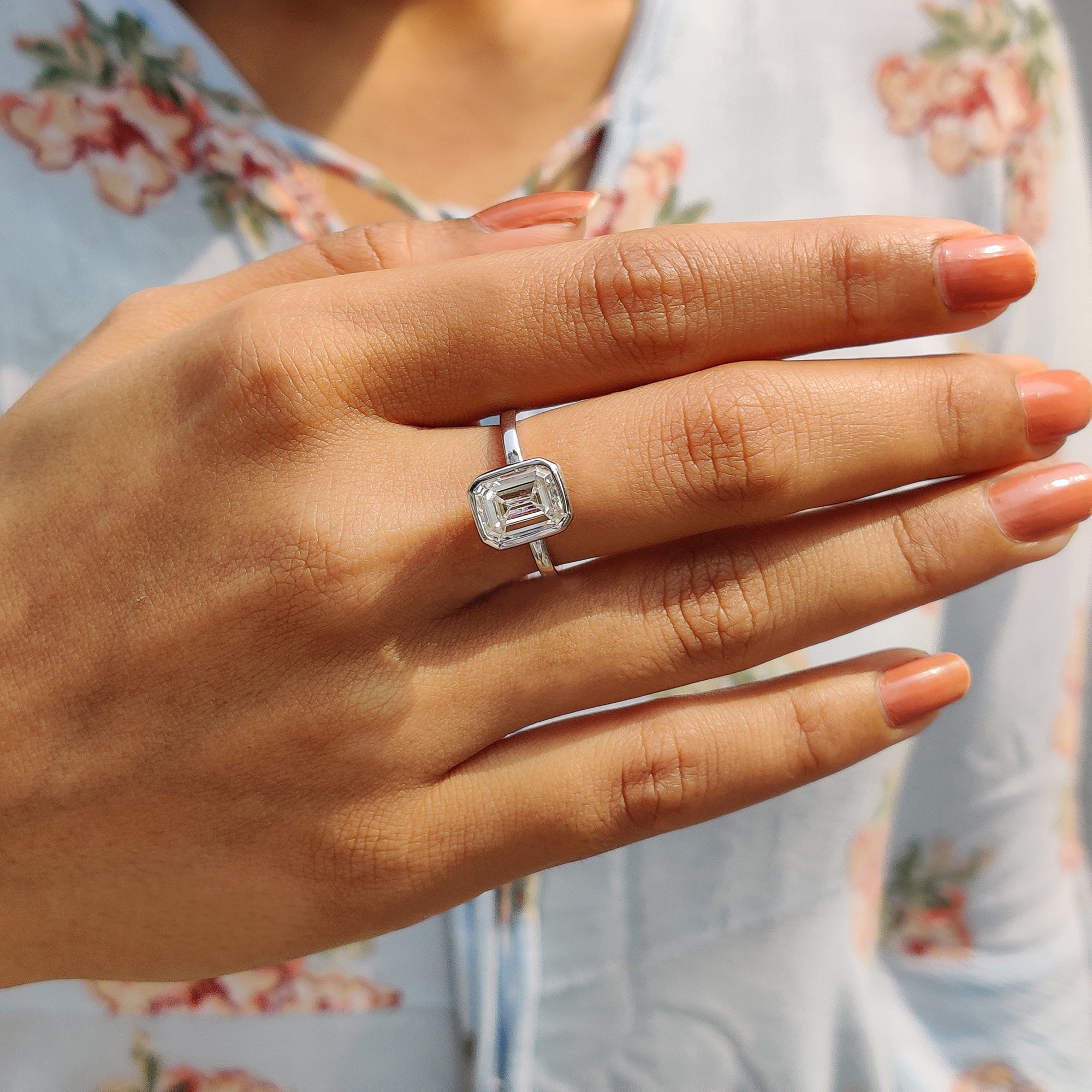 This carat diamonds engagement ring has a brilliant sparkle.