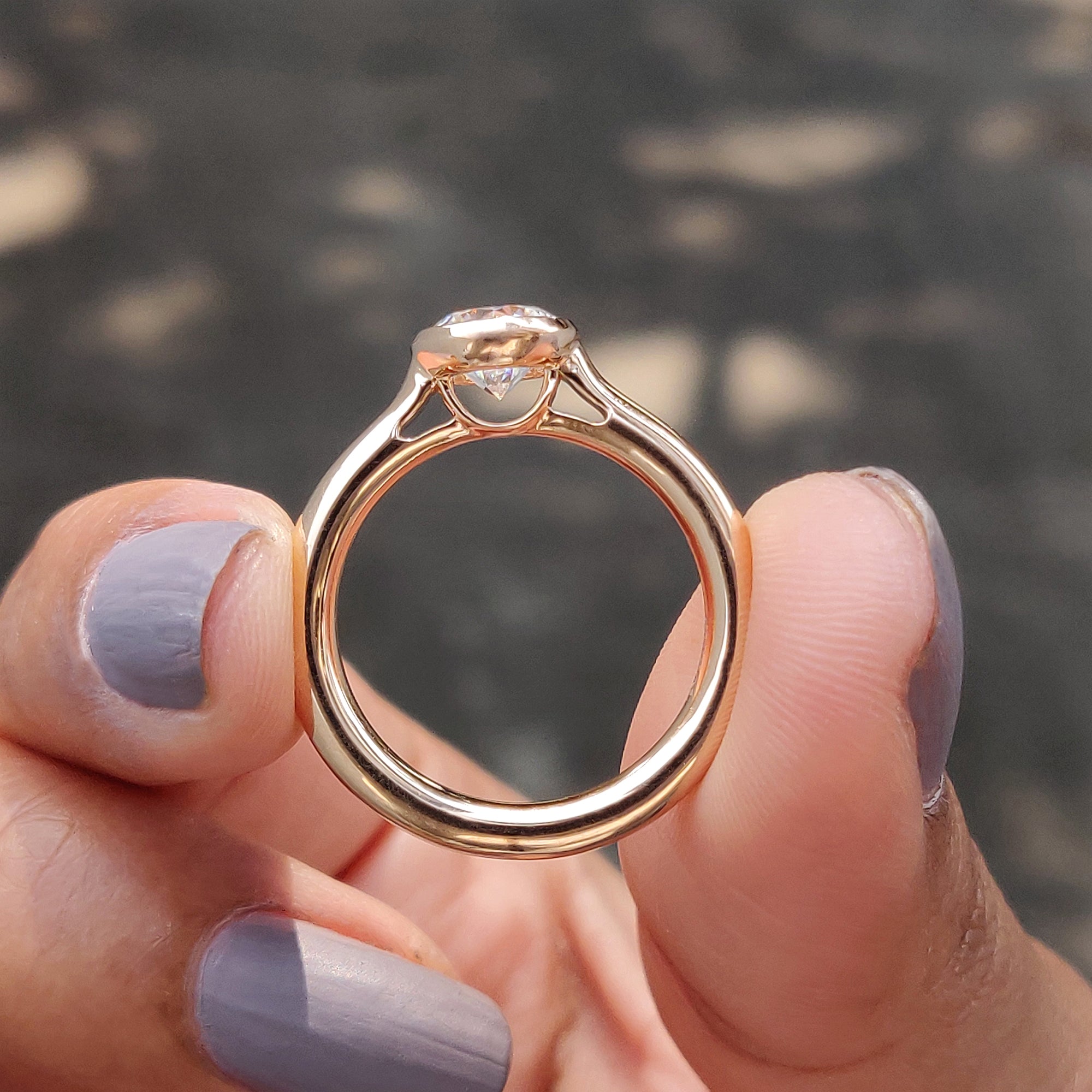 Handmade jewelry with rose gold design.