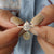 Pear shaped engagement ring with a stunning design.
