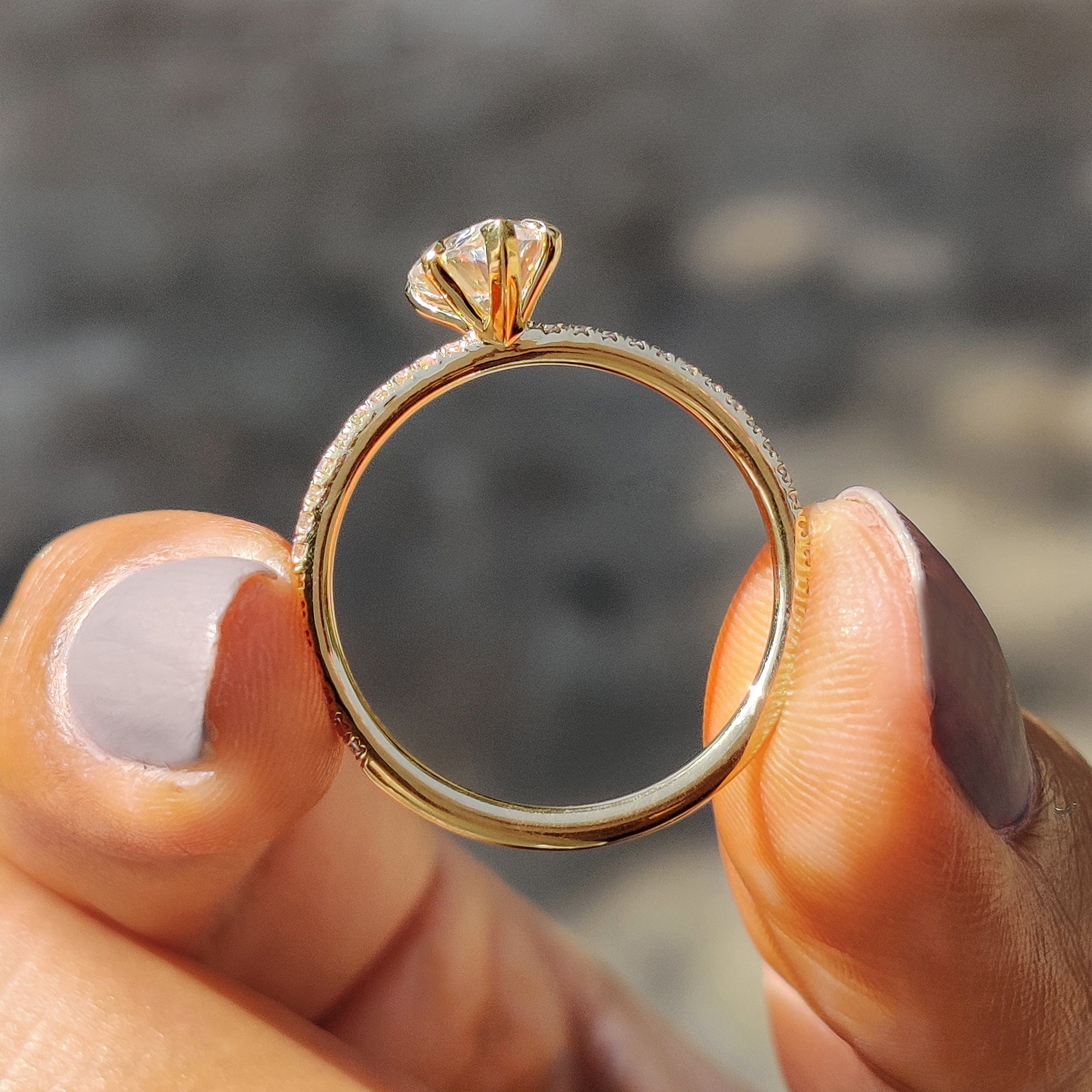 Unique engagement ring with a custom look.
