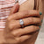 Solitaire engagement ring with a 4 prong setting.