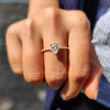 Pave Set Rose Gold Pear Shaped Engagement Ring