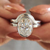 Oval Cut White Gold Bridal Set