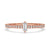Baguette Engagement ring with pave band, Lab Grown Diamond, handmade jewelry.