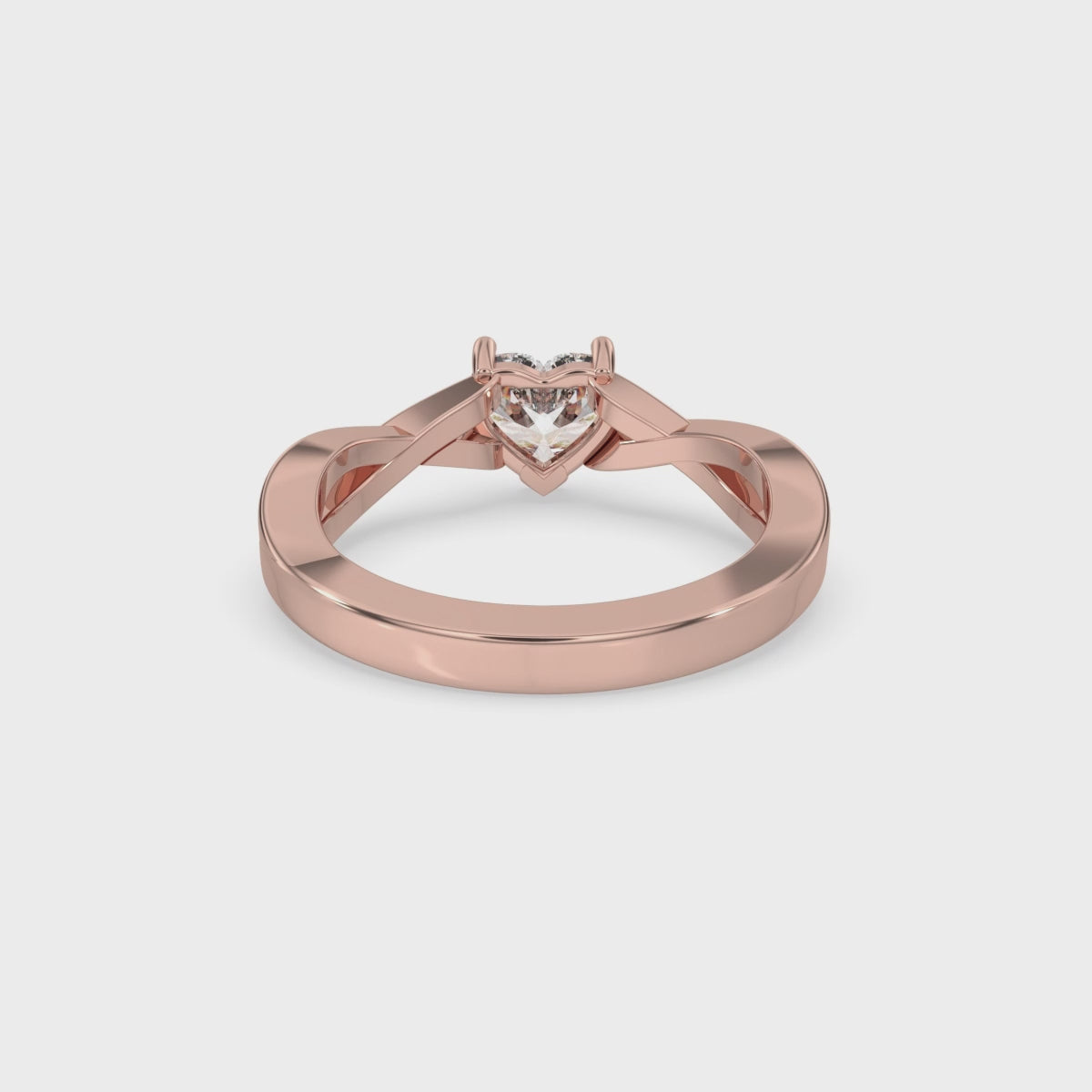 Heart Shape Ring Diamond With Classic Prong Setting