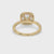 2 Carat Cushion Cut Diamond Ring With Pave Band