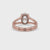 Hidden Halo Oval Engagement Ring