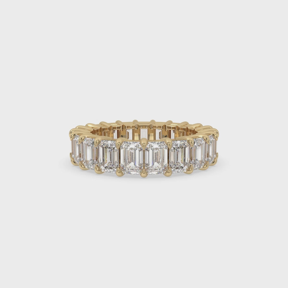 Diamond Eternity Band with Emerald Cut Brilliance