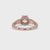 Vintage Rose Gold Milgrain Engagement Ring
