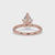 Pear Diamond Pave Band Engagement Ring